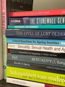 Books used for training on Sexuality and Aging.